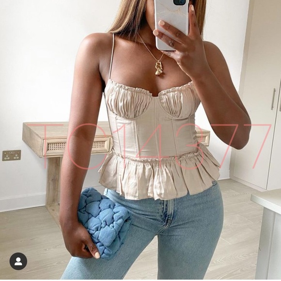 H&M BROCK COLLECTION NWT Corset Style Top - Picture 4 of 16